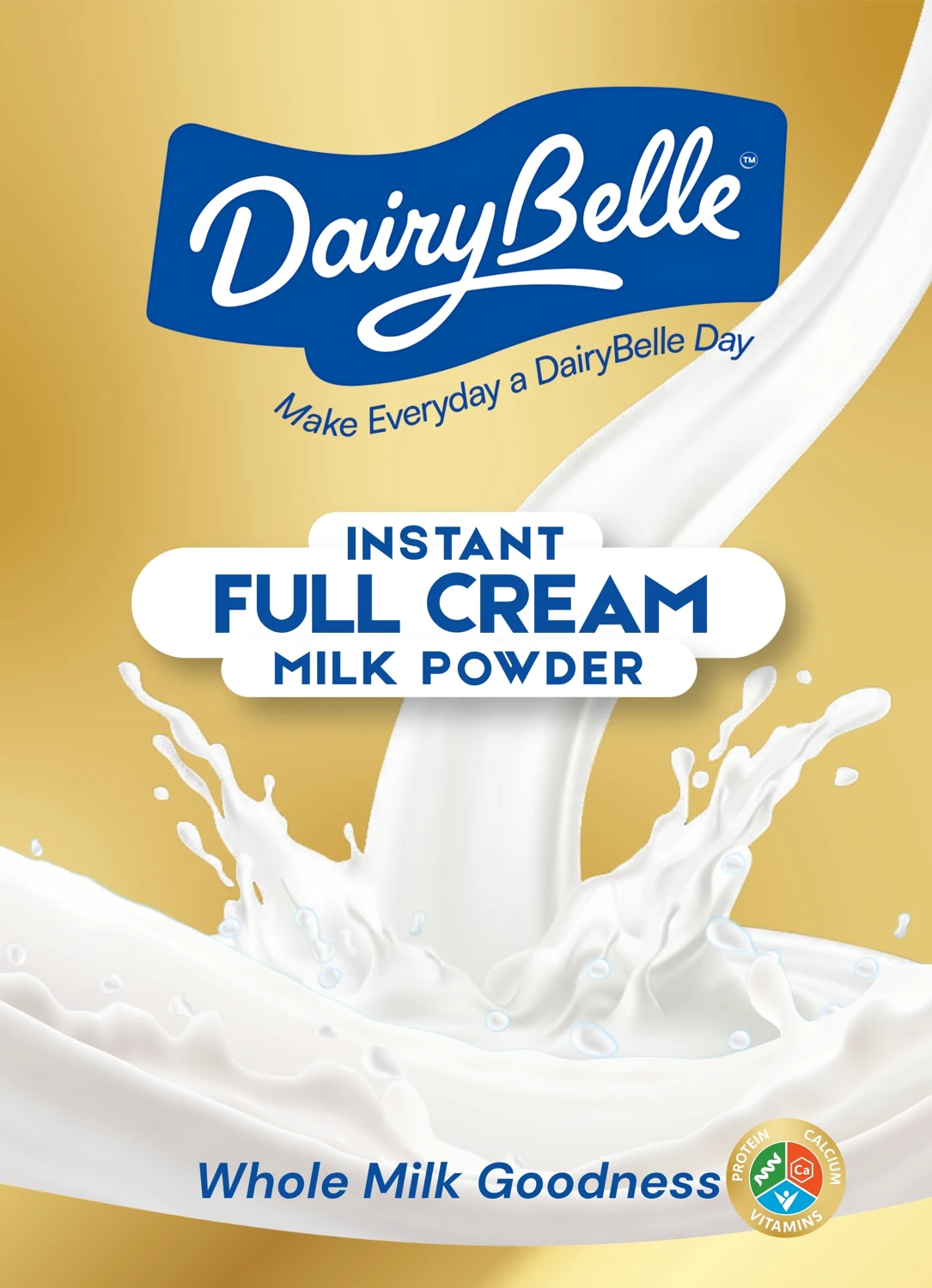 DairyBelle Instant Full Cream Milk Powder packaging